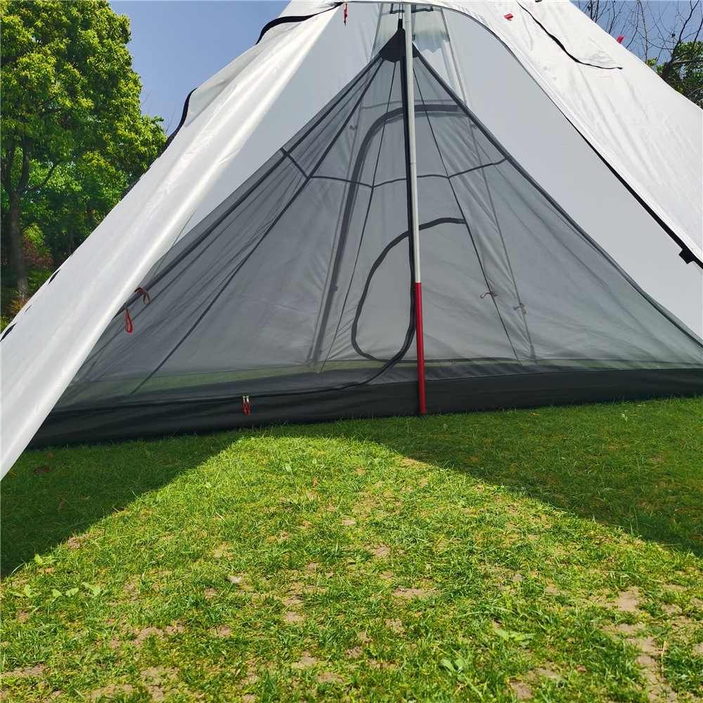Cheap Goat Tents Ultralight Pyramid Outdoor Indoor Tent Summer Mesh Tent Portable Hiking Camping Tepee Inside Tent 2022 New   